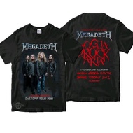 S-5XL Ready Stock MEGADETH TOUR LIVE AT JOGJAROCKARTA band t-shirt Premium metal megadeth dystopia t