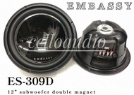 SUBWOOFER 12 INCH EMBASSY ES-309D DOUBLE EMBASSY 12" ES 309 D - Elvoir Store
