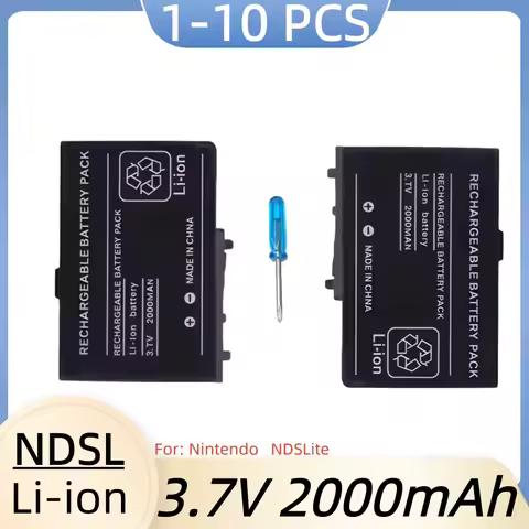 Rechargeable Battery Pack For Nintendo 2000mAh NDS DS Lite Replacement Battery with Screwdriver for 