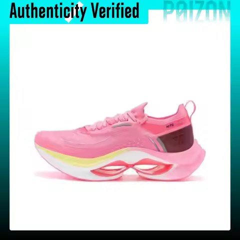 XTEP Cushioning Spin PRO Cushioning, Wear Resistant Low top Running Shoes Women's Peach Pink/Black 9