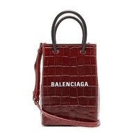 Second-hand Balenciaga shopping phone bag crocodile pattern