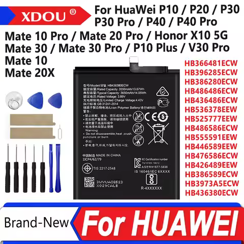 New Battery For HuaWei P10/P20/P30 Pro/P40/P40 Pro/P30/Mate20 Pro/Mate 10 Pro/Mate 20X/Mate 30/Mate 