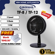 【Fast Delivery】Dawa NEW Table Fan | TF-8 | TF-12 | 3 Speeds | 5 Blade | 110W | 220-240V | 50-60Hz | 