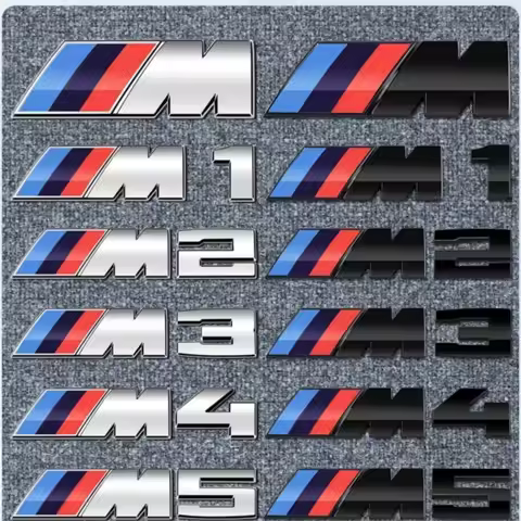 3D Metal Car Body Side Badge Body Rear Trunk Decor Sticker Modification Accessories For BMW M M1 M2 