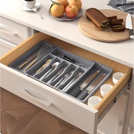 Cutlery Organizer Adjustable Cutlery Storage Tray Expandable Spoon Fork Divider Drawer Organizer