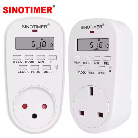 BR EU UK TH Israel Plug-in Timer Switch 7-Day Cycle Programmable Digital Display Time Relay Timer Pl