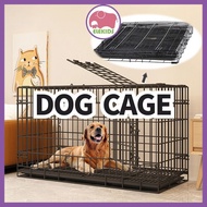 Dog Cage Large Household Folding Dog Cage Toilet Thickened Right Angle Steel Pet Cage