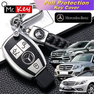 【Mr.Key】HOT Leather TPU Car Key Fob Case Cover Protector Fit For Mercedes Benz E C S Class W204 W212 W176 GLC CLA GLA Car Accessories