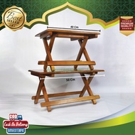 Rehal Rekal Large Folding Quran Wooden Table Carved Mahogany Wood Polish Size (L 40 cm W 30 cm H 27 