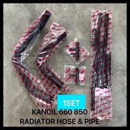 PERODUA KANCIL 660 850 RADIATOR HOSE & PIPE SET 9PCS ( TOP UPPER BOTTOM LOWER BY PASS HOSE T F PIPE 