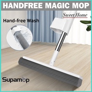 Supamop Handfree Magic Mop Rotatable Household Clean Tool Wide Mop Head High Absorbent PU Sponge Mop