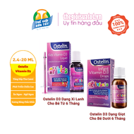 Ostelin Kids Vitamin D3 Liquid 20ml và Ostelin Infant Vitamin D3 Drop 24ml Úc Giúp Bé Tăng Cường Hấp