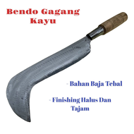 Bendo Golok Babat Rumput Gajahan Baja Putih - Arit Sabit Besar Tebas Semak Super Tajam Dan Kuat