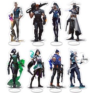 New Game Valorant Figures Sage Killjoy Jett Sova Cypher Cosplay Acrylic Model Plate Desk Decor Stand