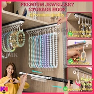 [KIMK] Adjustable Wall Hanging Rack Hook Bracelet Display Rack Cabinet Storage Jewellery Organizer