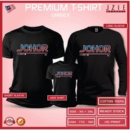 T-Shirt Cotton Johor REDBLUE Shirt Lelaki Baju perempuan Unisex lengan pendek lengan panjang Kids shirt Baju budak Kanak