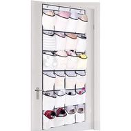 Door Shoe Cabinet, Hanging Shoe Cabinet, Hanger with 24 Large Pockets, 4 Door Hooks, Size 144 x 56cm