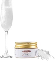 E-Kongton Silver Edible Luster Dust: 7 Grams Edible Glitter for Drinks, Fondant, Cake Decorating, Co