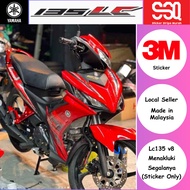 High Quality AAA Premium Sticker Stripe Yamaha Lc135 v8 Jupiter Mx Cover Set Body Set Coverset Bodyset 3M Vietnam Style