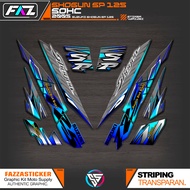 SUZUKI UV TRANSPARENT STRIPING SHOGUN SP 125 MOTIF K2 STICKER SHOGUN SP 125 RSUZUKI SHOGUN SP STICKE