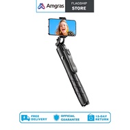 Amgras Tripod S01 Pro Selfie Stick Phone Tripod All in One Extendable Cell Tripod with Wireless Remo