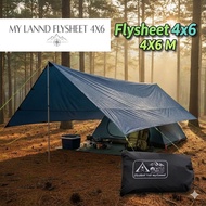 TENDA MY LANND Flysheet 4x6 M Multifunctional Waterproof Emergency Tent Roof Original