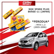 Perodua Myvi 1.3 (2005-2006) (BKR6E-11) NGK Spark Plug Set 100% Original Made From Japan