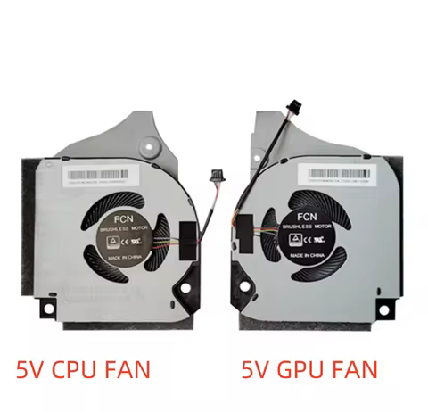 5V Laptop CPU GPU Cooling Fans for DELL INSPIRON G5-5590 G7-7590 G7-7790 Fan GTX1650 Cooler Radiator