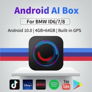 CarPlay Ai Box Android10 4+64GB 8-Core YouTube Netflix IPTV 4G LTE Built-in GPS for BMW ID6 ID7 ID8