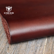 10 Pia (0.0m2) da bò pull mill cao cấp màu nâu đỏ thương hiệu Da Thuộc Sài Gòn - Mua da bò làm đồ ha