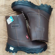 Sepatu Safety Septi Boot KingSkn Coklat Ujung Besi Keselamatan Kerja Proyek Pabrik Bengkel Sepatu Se