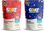 GoOAT Overnight Oats 360g (Pack of 6) | 17g Protein | High Fibre & Gluten-Free | No Refined Sugar | 