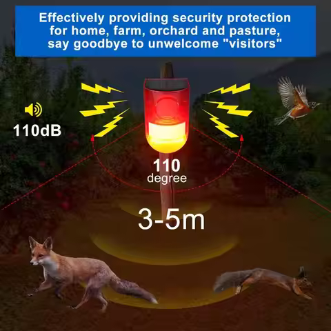 Waterproof Solar Alarm Rechargeable Multifunctional Solar Charging Alarm Portable Sound Alarm Securi