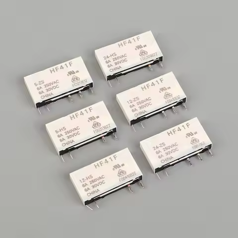 1PC HF41F-5-ZS HF41F-12-ZS HF41F-24-ZS HF41F 5V 12V 24V-HS 4PIN 5PIN 6A Industrial Relay Subminiatur
