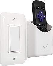 Mount Genie The No-Screwups Remote Control Holder by (White): Wall Mount with No Damaging Screws or Tape. Installs in Seconds on Any Light Switch. Great for TV, Ceiling Fan and Roku Remotes.