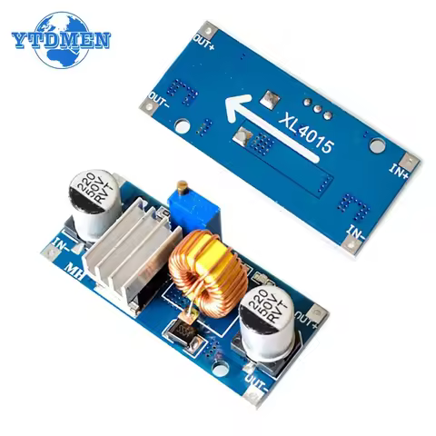 1-5PCS 5A DC-DC Step-down Adjustable Power Supply Module Lithium Charger XL4015 4V-38V 96% DC Step D