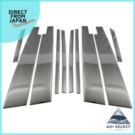 BRIGHTZ Corolla Cross 10 11 15 16 Ultra-mirror Stainless Black Plated Pillar Panel with Useful Visor