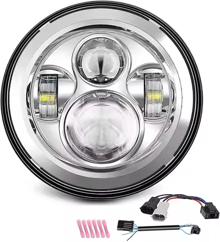 7 inch Head light Compatible with H_arley Street Glide/Tri Glide, Compatible with Road King