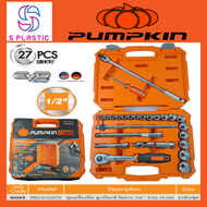 ชุดเครื่องมือ ประแจบล็อก คุณภาพสูง 27ชิ้น มีลูกบล็อกตั้งแต่เบอร์ 10-32mm และข้อต่อเสริมมากมาย PUMPKI