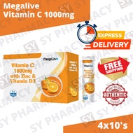 Megalive Vitamin C 1000mg Effervescent Tablet 10's/40's (Exp: 01/2026)