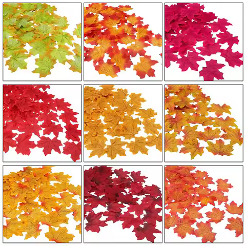 8cm Simulated Maple Leaf 100/200pcs Wedding Birthday Site Layout Thanksgiving Festival Decoration Ph