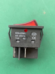 POWER SWITCH 30A MERAH 4 PIN DAN LAMPU SWITCH ROCKER 4 KAKI SAKLAR KOTAK 30 AMPERE