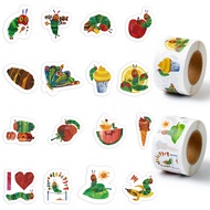 Andi Cppss Hungry Insects Roll Stickers - 1000PCS Cartoon Very Hungry Little Green Caterpillar Stick