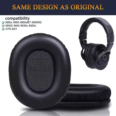 M50X Replacement Ear pads Compatible with Audio Technica ATH M50 M50X M50XBT M50RD M40X M30X M20X MS