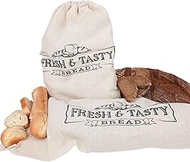 Bread and Baguette Bags 100% Linen for Storing Bread Rolls Sustainable and Plastic Free Storage in L