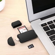 ONE - 升級3.0 Type C 讀卡三合一 手機平板電腦 USB Type-C 二合一讀卡器 OTG存儲卡適配器 適用於SD Micro SD TF卡 3.0 擴充神器 便攜 二合一讀卡器
