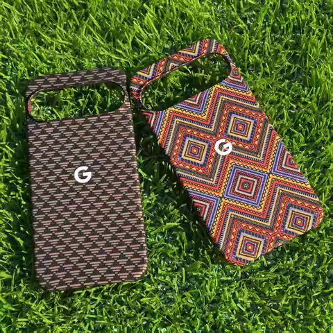 Ultra Thin Retro Geometric Pattern Carbon Fiber Case For Google Pixel 7 8 9 10 Pro XL 9A For Magsafe
