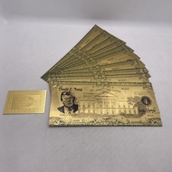 cod 10 pcs Black Gold Banknotes The US President Trump 2024 Diamond Check Notes Money In God We Trus