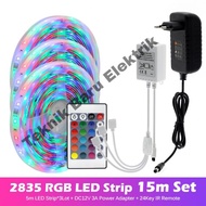 LAMPU LED STRIP RGB 12V 15M 2835 - LAMPU PLAFON CEILING HIAS WARNA WARNI 15 METER REMOTE