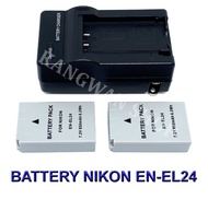 EN-EL24 \ ENEL24 แบตเตอรี่ \ แท่นชาร์จ \ แบตเตอรี่พร้อมแท่นชาร์จสำหรับกล้องนิคอน Battery \ Charger \ Battery and Charger For Nikon Nikon 1 J5,DL18-50,DL24-85 BY KANGWAN SHOP